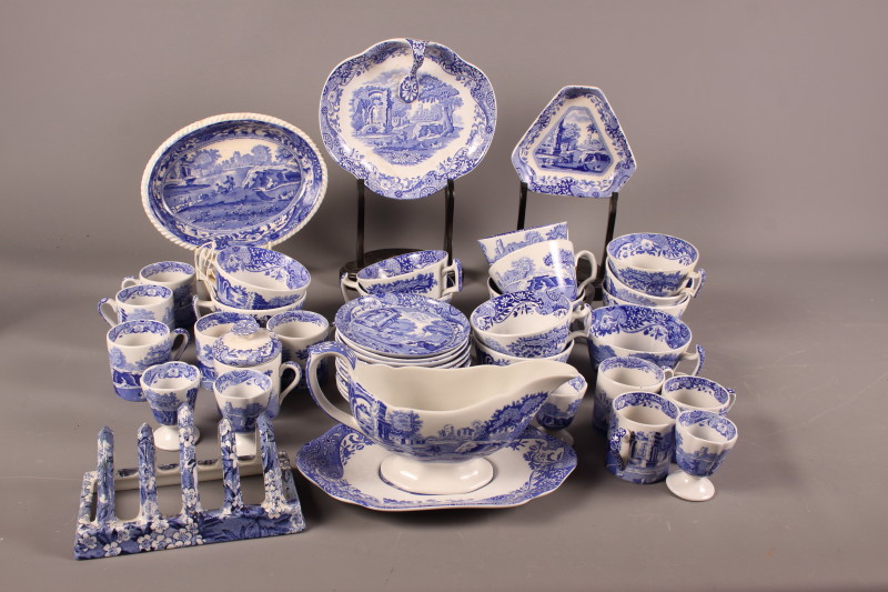 A quantity of various blue and white Spode "Italian" dinnerwares