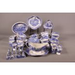 A quantity of various blue and white Spode "Italian" dinnerwares