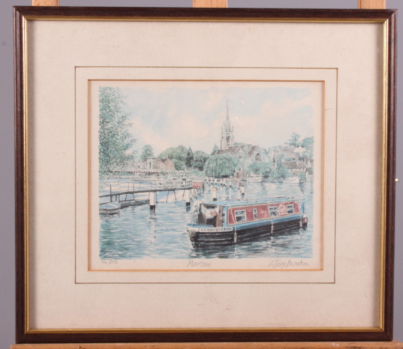 Glyn Martin: four signed limited edition colour prints, Thames scenes, and a number of other - Image 4 of 4