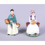 Two Royal Doulton porcelain figures, "Rest Awhile" HN2278 and "The Orange Lady" HN1953