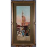 L H & H T Bullmore: two early 20th century watercolours on canvas, Arabian market scenes, each
