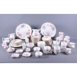 A Royal Crown Derby bone china "Derby Posies" part combination service, including jugs and bowls,