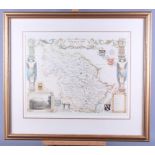 A quantity of pictures and prints, including a reproduction map of Yorkshire, West Riding