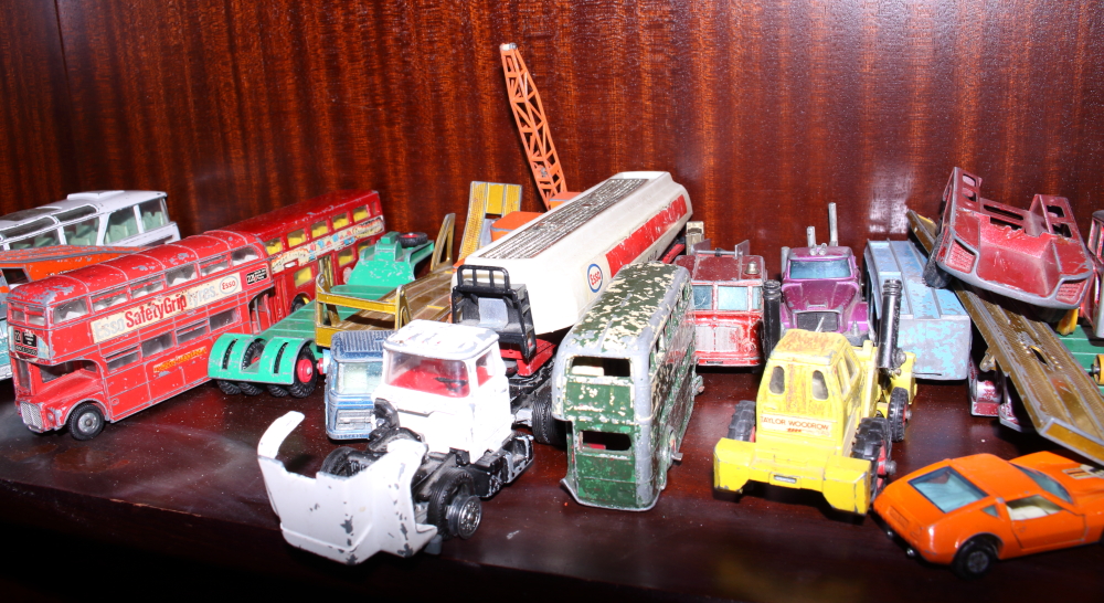 A collection of various Matchbox, Dinky and other die-cast model vehicles (all well played with) - Image 3 of 6