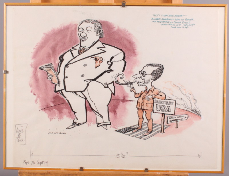 William "Bill" Hewison: a set of three pen and ink cartoons for Punch, circa 1974, relating to the - Image 6 of 7