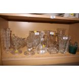 A quantity of various cut and moulded glassware