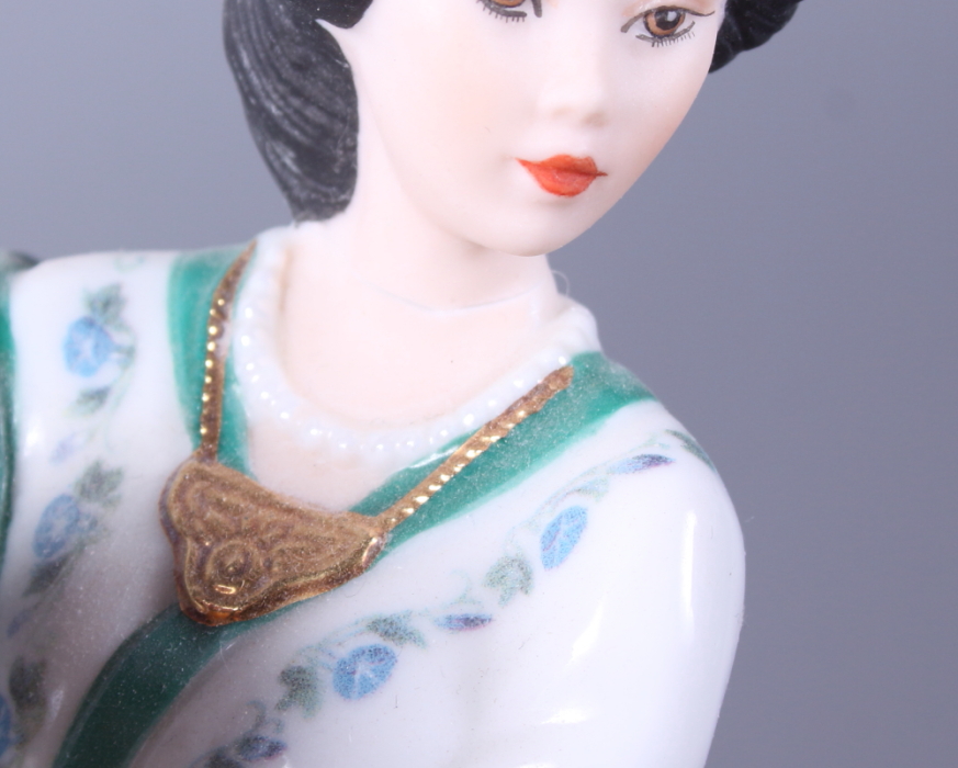 A Lladro centrepiece, formed as a maiden's head with wreath of flowers, 11 1/4" high (restorations), - Image 2 of 9