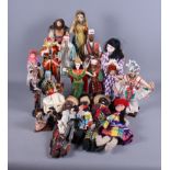 A collection of 19th/early 20th century ethnic dolls in costumes