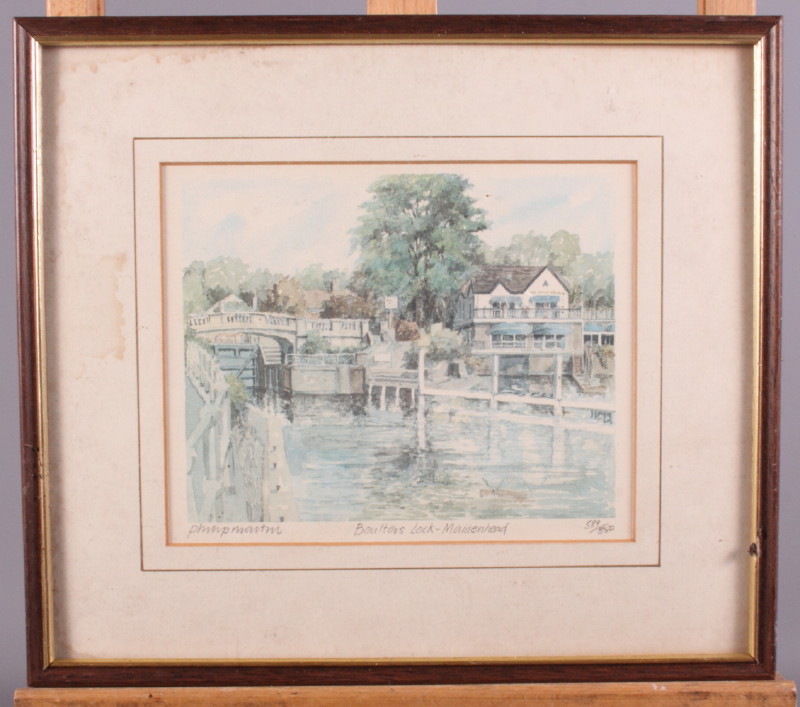 Glyn Martin: four signed limited edition colour prints, Thames scenes, and a number of other