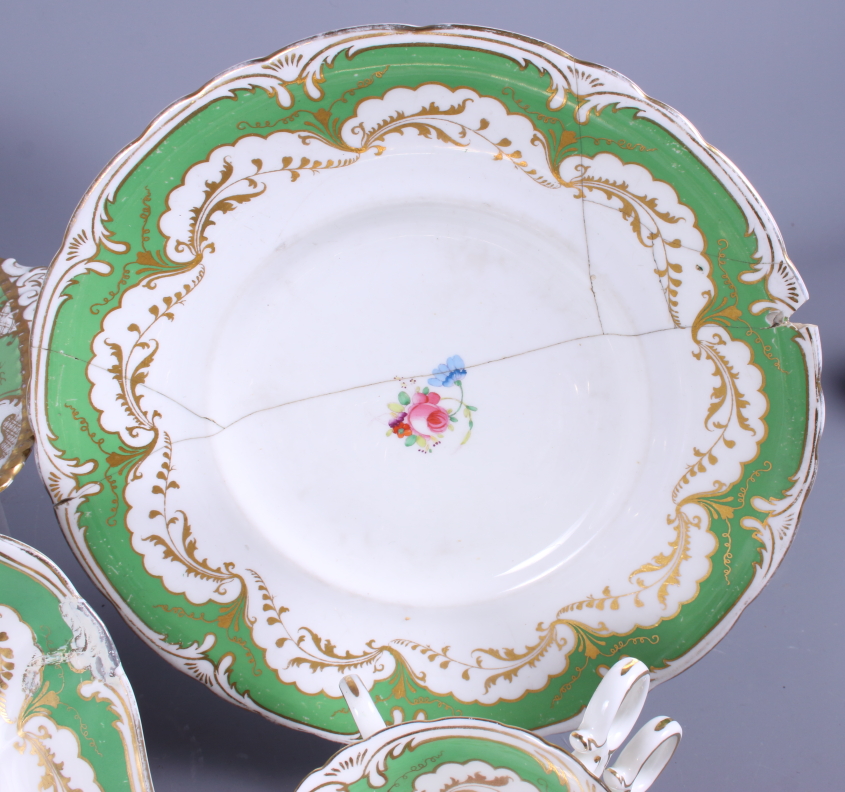 A Rockingham design bone china part teaset for eighteen (five damaged cups and saucers, etc) - Image 2 of 2