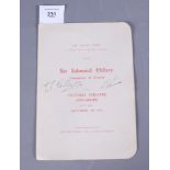 A lecture programme signed by Sir Edmund Hillary and W G Lowe