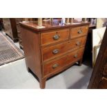 A late 19th century mahogany satinwood banded box and ebony strung bookcase enclosed lattice