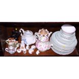 A quantity of miscellaneous ceramics including crested ware, collectable china and novelty teapots
