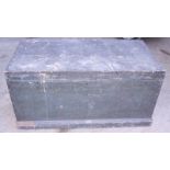 A grey painted blanket box 48"