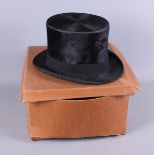 A gentleman's 19th century silk top hat