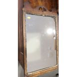 A Georgian mahogany framed wall mirror, plate, 21" x 13"