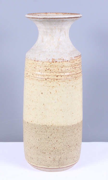 A Robert Tarling stoneware vase, with outswept neck, 14" high