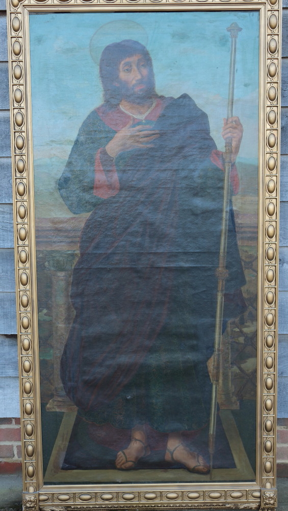 After Renaissance Masters: a pair of Italian oil paintings, full length portraits of saints, - Bild 2 aus 12