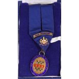 A silver gilt and enamel medallion for the past president of the Farringdon Ward Club, in original