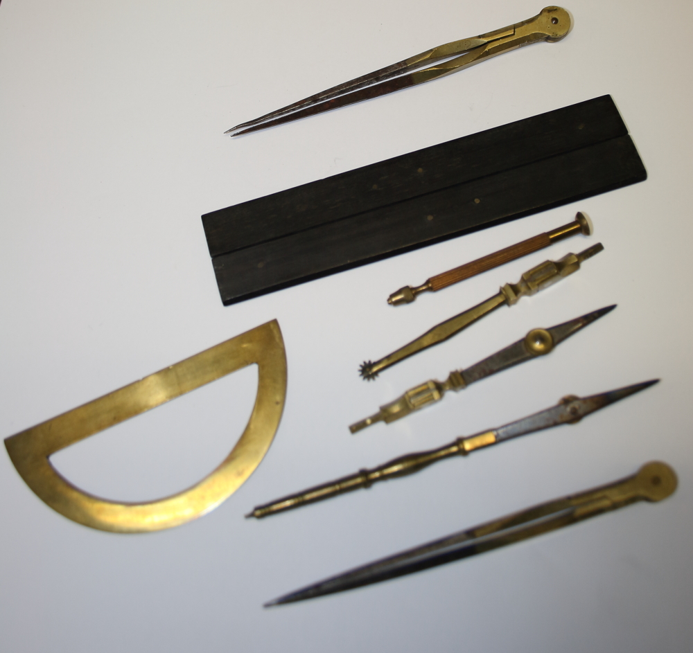 A set of 19th century drawing instruments, in shagreen case - Image 2 of 2