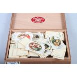 A collection of silk cigarette cards, various