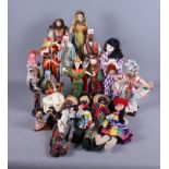 A collection of 19th/early 20th century ethnic dolls, in costumes