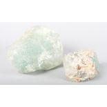 Two samples of Wheal Jane mine Cornwall fluorite crystals