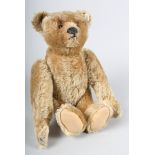 A Steiff early 20th century beige mohair, articulated and wind up bear, with original chrome