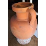 A terracotta garden planter/jug, 29" high