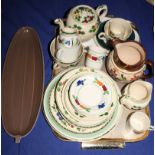 A Titian Ware part table service, a Susie Cooper ceramic dish, and various other decorative china