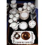 A Wedgwood "Marguerite" part coffee service, a Queens part teaset, decorated playing cards, and