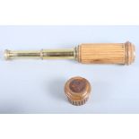 A Stuart Linford Admiral Nelson oak cased brass telescope, limited edition 4/200, in presentation