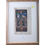 A pair of Indian watercolours, tiger hunt, and two other Indian watercolours, three figures on a