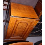 A Victorian oak sheet music cabinet, decorated ebonised banding