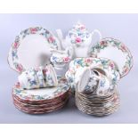 A Royal Doulton "Floradora" part combination service, thirty-one pieces approx