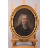An oval pastel portrait of Richard Powell MA TDC 1751-1824 St Catherine's Dublin and Rector of