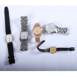 Five gentleman's designer wristwatches, various