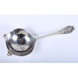 A silver tea strainer, by Edward Viners, 1.7oz troy approx