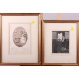 Three black and white engravings of the celebrated dwarves, Count Bortowlask, Mathew Bucinger and