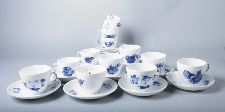 A Royal Copenhagen bone china part tea service