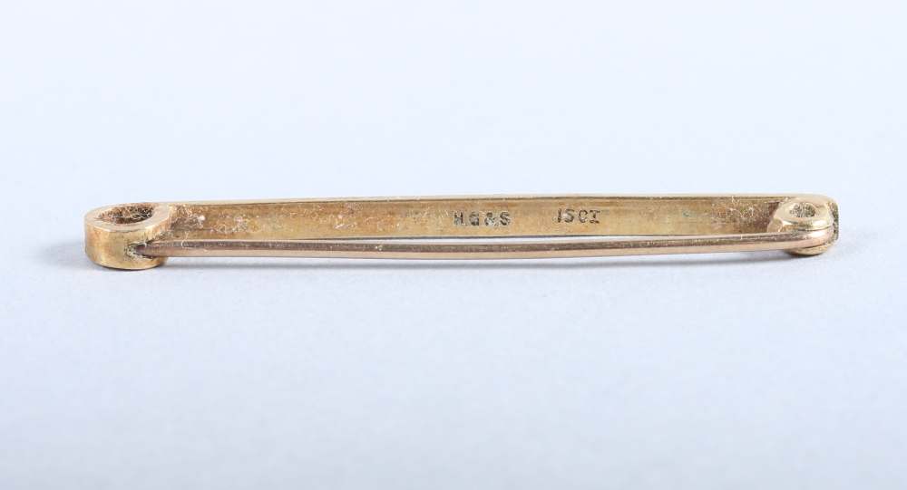A gentleman's 15ct gold tie pin, 2g - Bild 2 aus 3