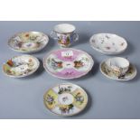 A quantity of late 19th century and later Dresden and other German porcelain