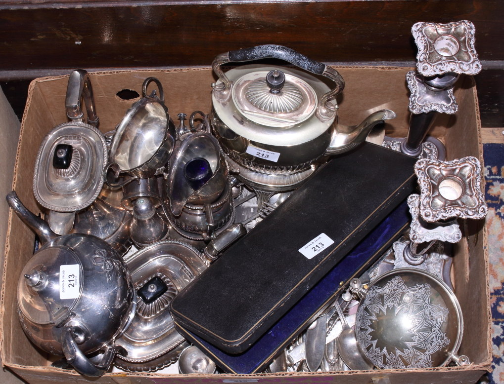 A quantity of silver plate