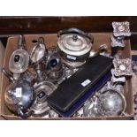 A quantity of silver plate