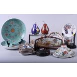 A collection Chinese and Oriental collectors items, including two cloisonne enamelled pears, six