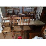 Eight bedroom chairs, various