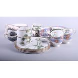 A part Wedgwood tea service, pattern X9299, a lustre patterned part teaset, and four porcelain