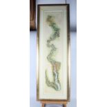 A map of the Thames, in strip frame