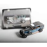 Two Franklin Mint scale model vehicles, 1907 Rolls Royce Silver Ghost and 1929 Rolls Royce Phantom 1