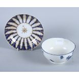A 19th century blue and white Caughley bowl, decorated fruit and flowers (ex the Cordwent